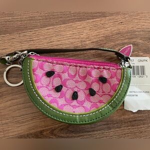 Coach Watermelon Coin Purse Keychain